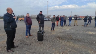 Ludovic Blin, secrétaire adjoint de la FNPL, s'est rendu sur le blocage de Villefranche-sur-Saône